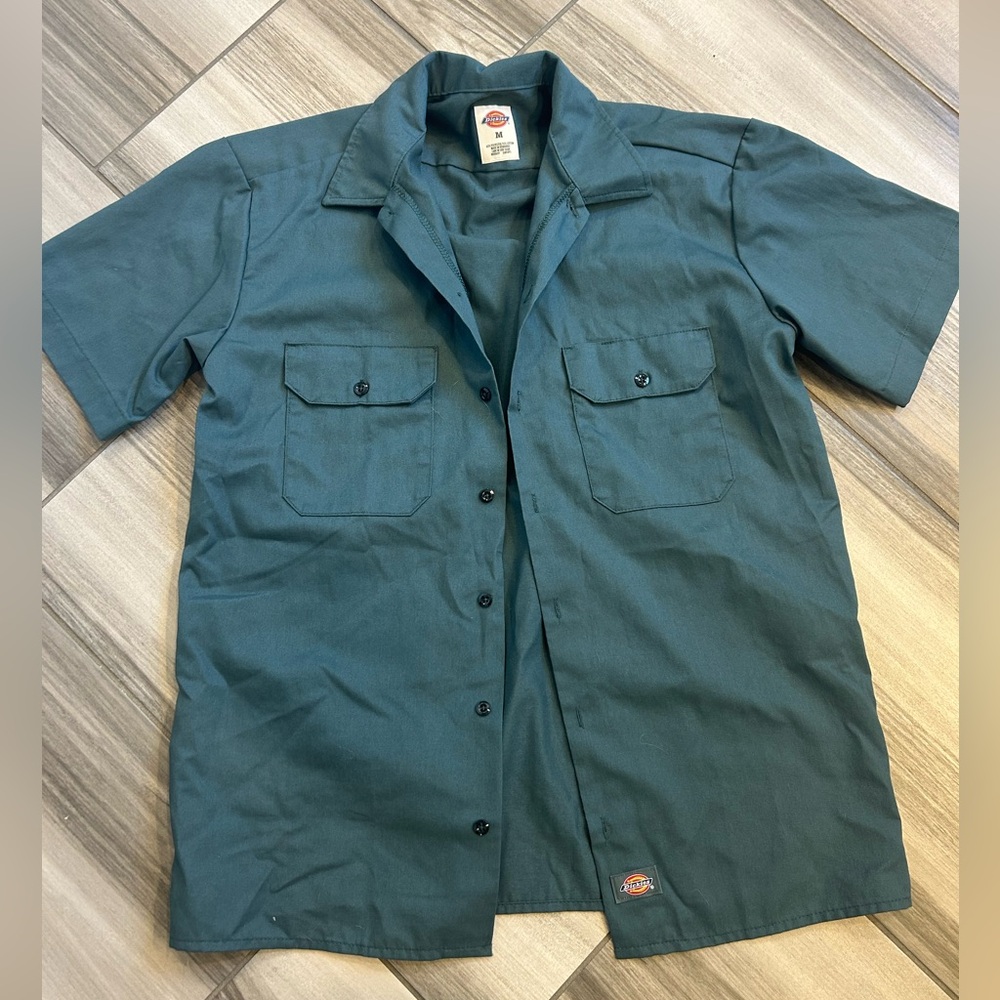 Dickies Green Button Up Shirt